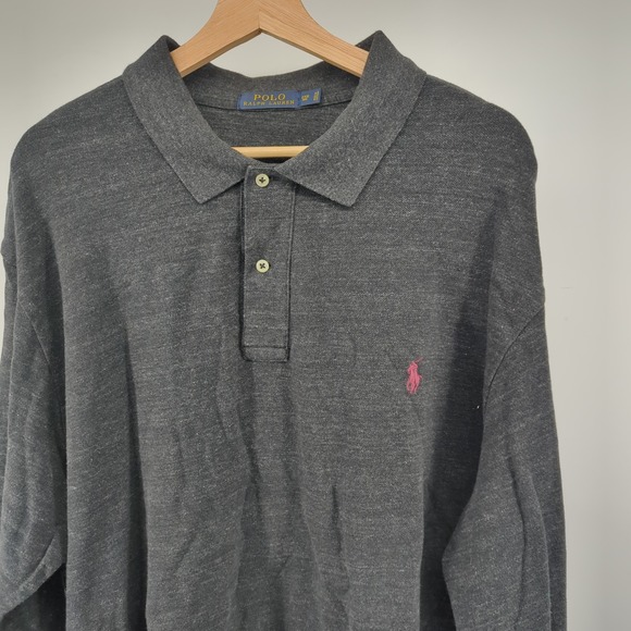 Polo Ralph Lauren Other - Polo Ralph Lauren Long Sleeve Shirt Men's 2XB Heathered‎ Grey Pony Logo Preppy